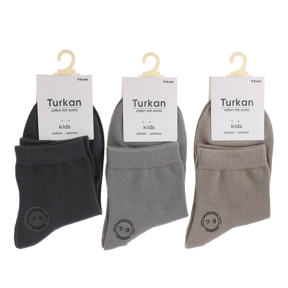Носки детские, бесшовные, тм Turkan, 7-9 лет, 90%хлопок, 8% п/а, 2%лайкра,цвета в ас-те, R0622, арт.№ 019-573