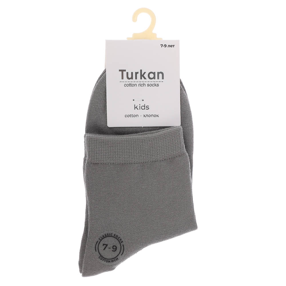 Носки детские, бесшовные, тм Turkan, 7-9 лет, 90%хлопок, 8% п/а, 2%лайкра,цвета в ас-те, R0622, арт.№ 019-573