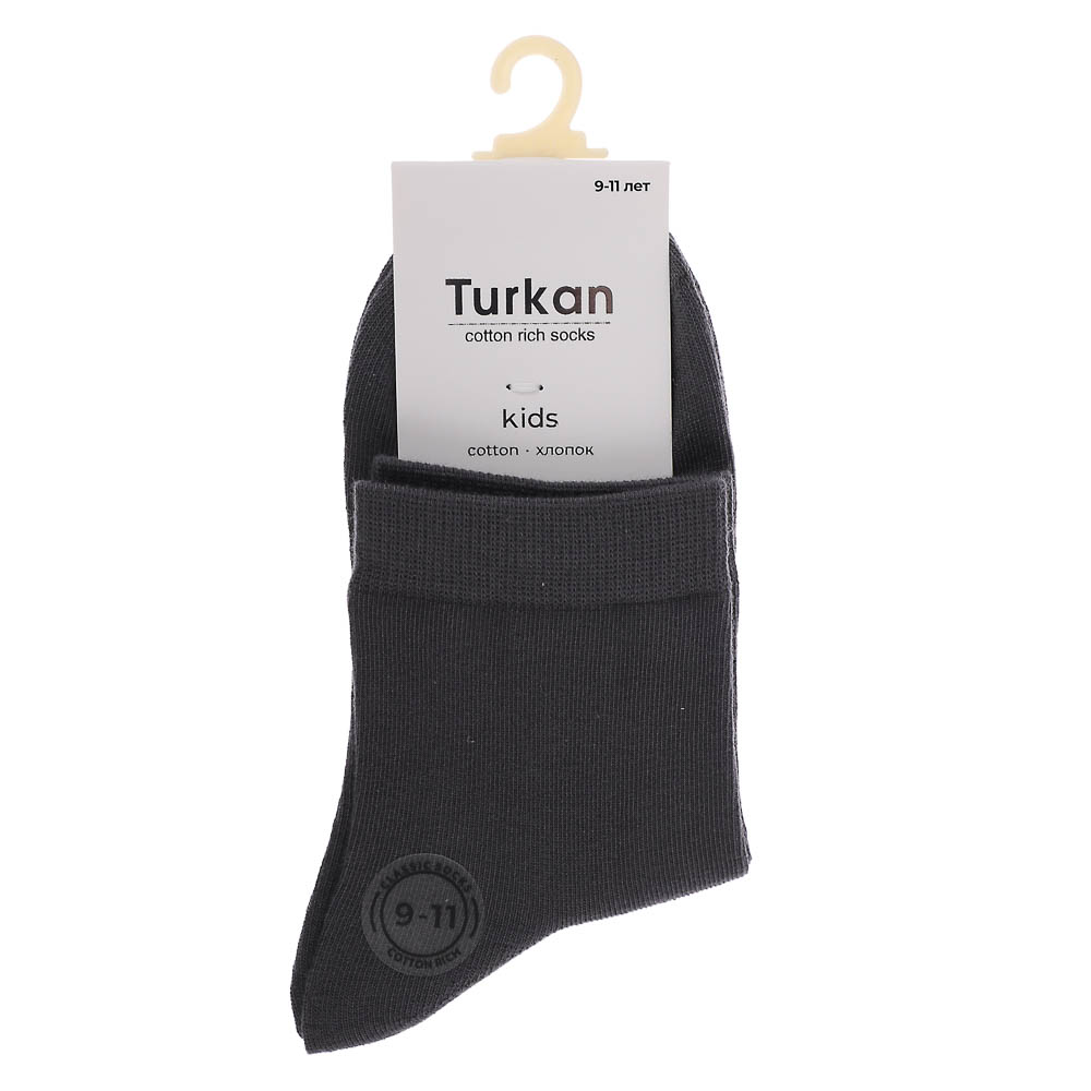 Носки детские, бесшовные, тм Turkan, 9-11 лет, 90%хлопок, 8% п/а, 2%лайкра,цвета в ас-те, R0622, арт.№ 019-574