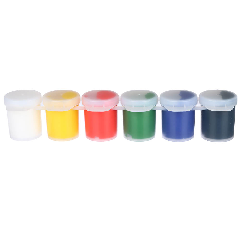 ЛУЧ Гуашь "ZOO", 6 цветов, баночки по 15мл, скрепленные баночки, арт.№ 231-077