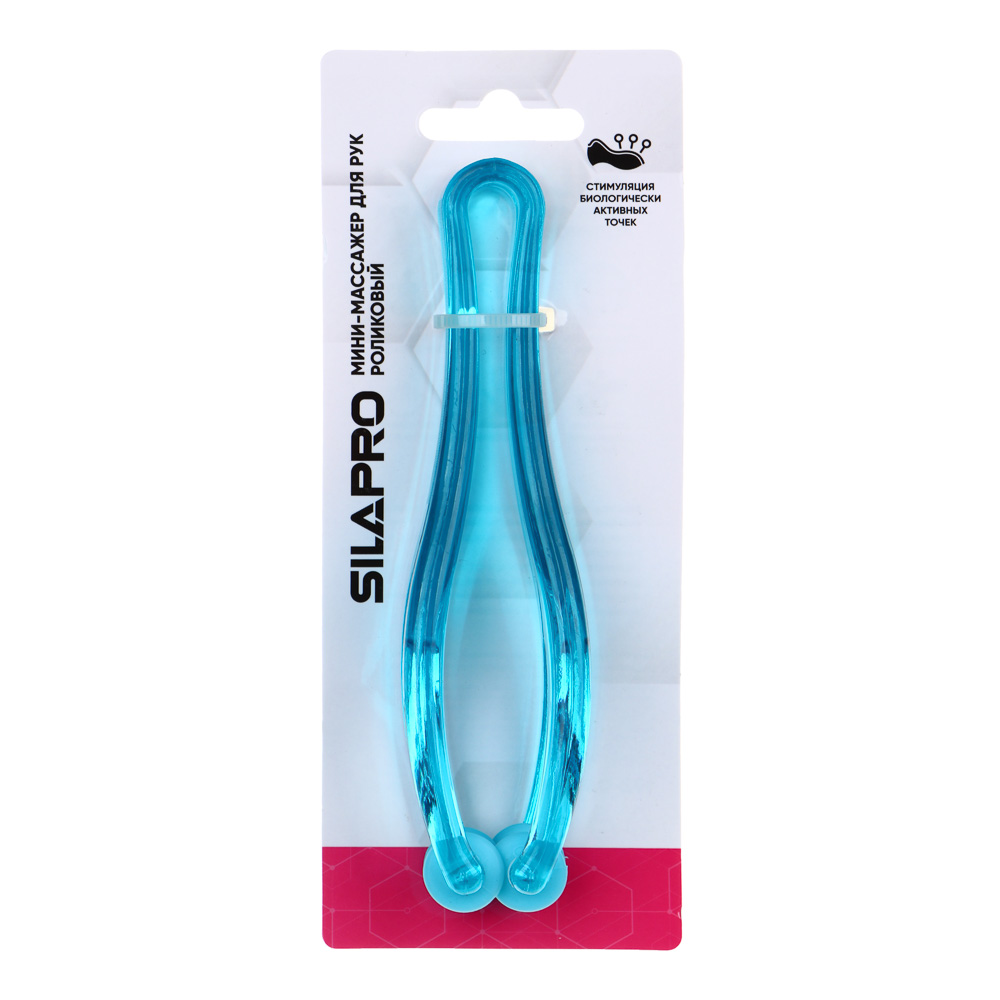 SILAPRO Мини-массажер для рук роликовый, 14,5x3,2см, ПВХ, каучук, арт.№ 192-049