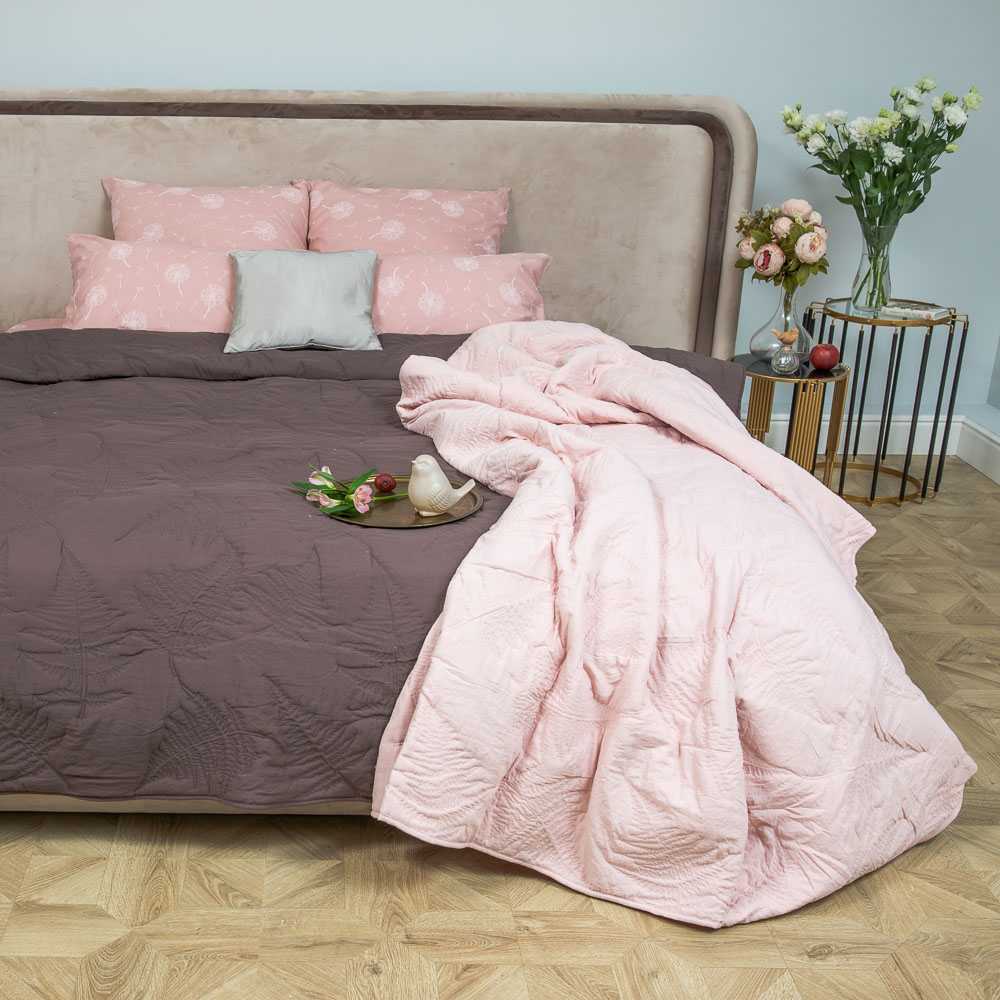 PROVANCE Мятный Латте Покрывало стеганое с эффектом вареного хлопка 220х240см, ПЭ, 3 цвета, арт.№ 488-033