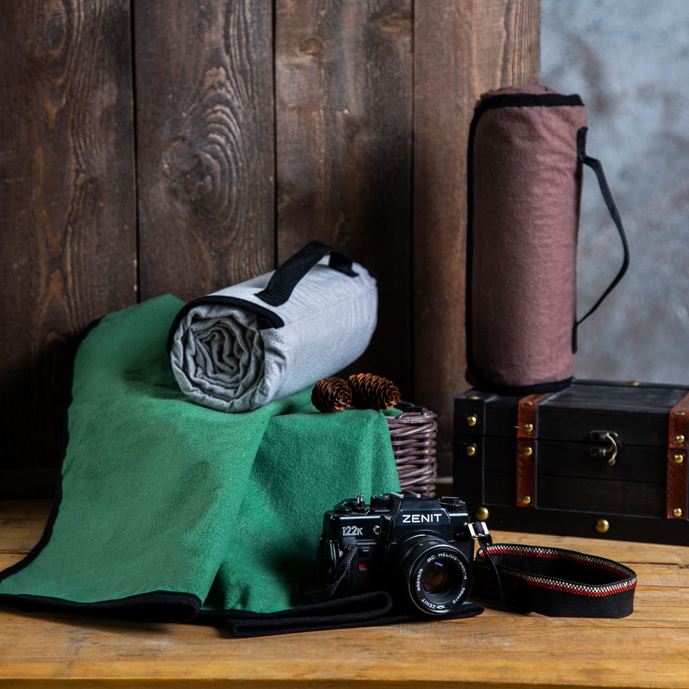 PROVANCE Эспрессо Плед для пикника с водонепроницаемой основой, 100% полиэстер, 130х150см, 3 цвета, арт.№ 488-053