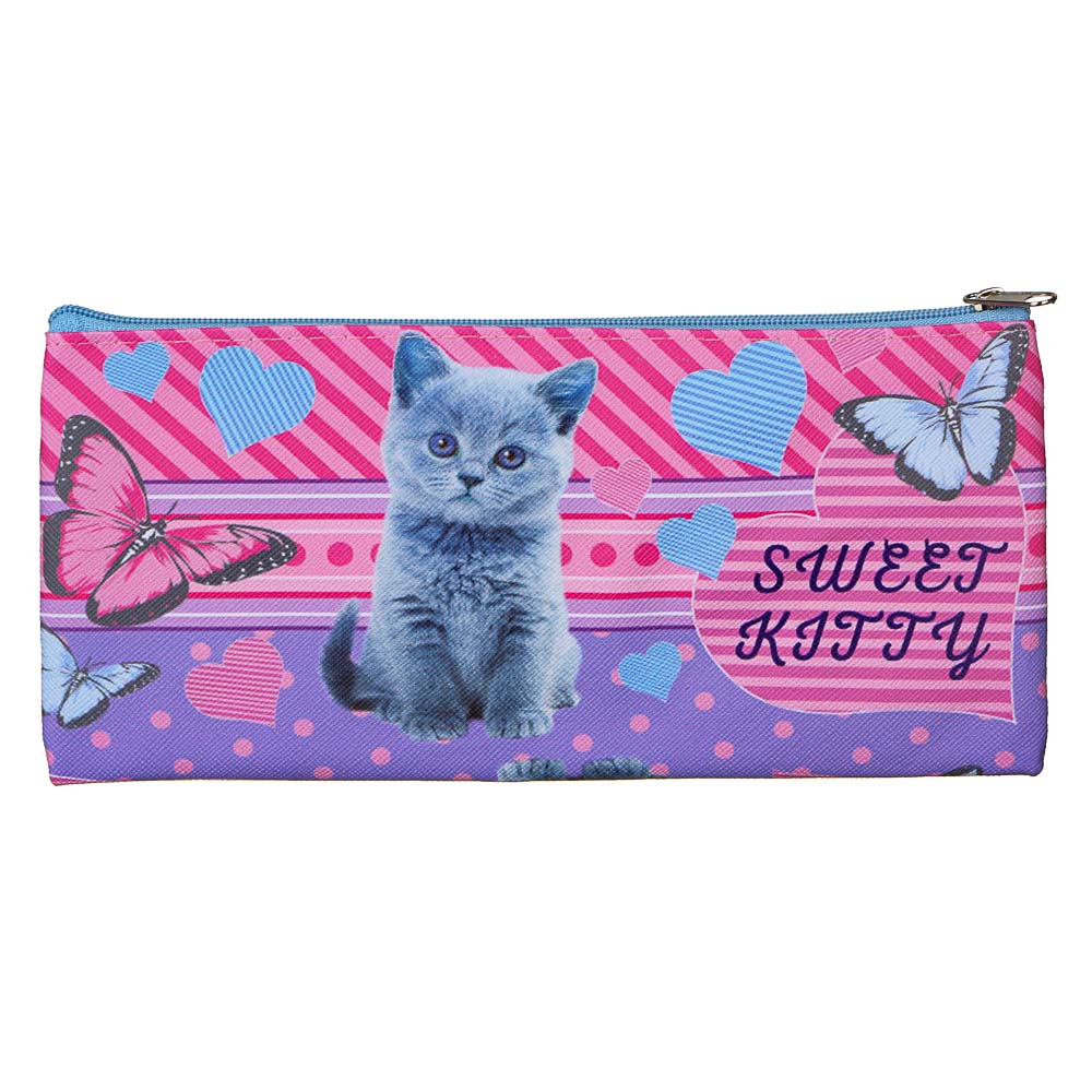 Свит Китти / Фланкер Пенал мягкий плоский, 21х10см, ПВХ 0,6мм, арт.№ 238-227
