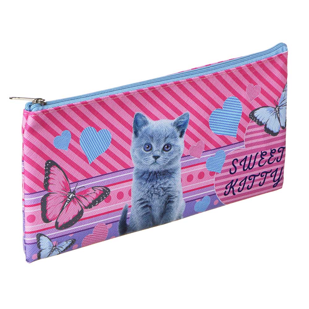Свит Китти / Фланкер Пенал мягкий плоский, 21х10см, ПВХ 0,6мм, арт.№ 238-227