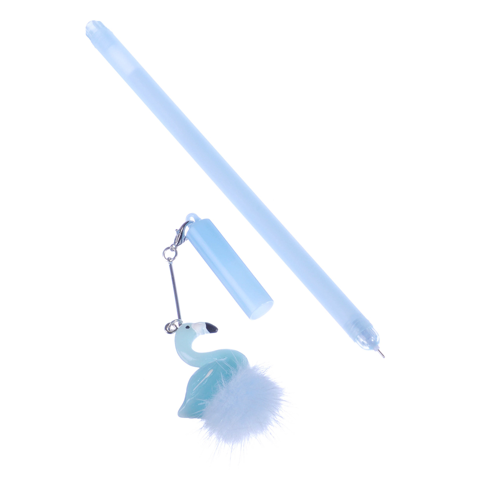 LADECOR Ручка гелевая с подвеской "Фламинго", пластик, 3 цвета, с подвесом, арт.№ 627-027