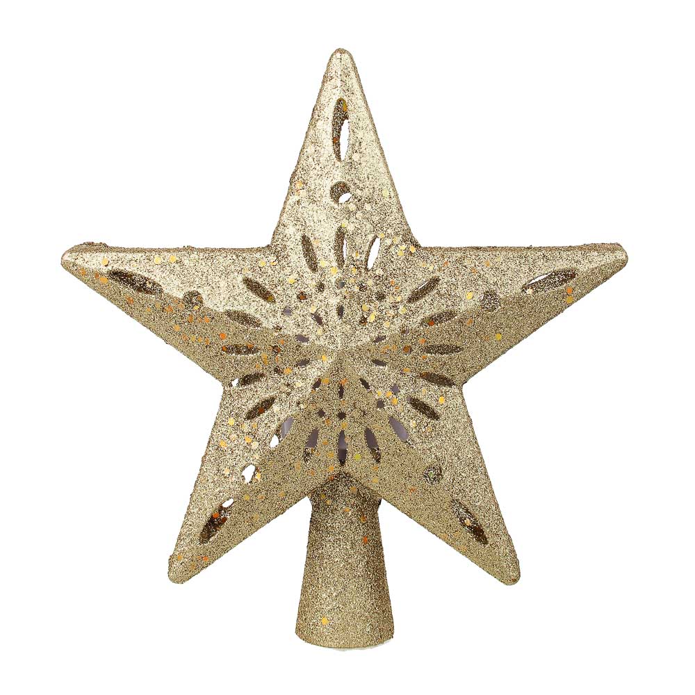 СНОУ БУМ Проектор верхушка на елку, 4LED*белый, 0°-180°, 24,3х6,5х25,5см, ПВХ черный, 220В, 50гц, арт.№ 351-714