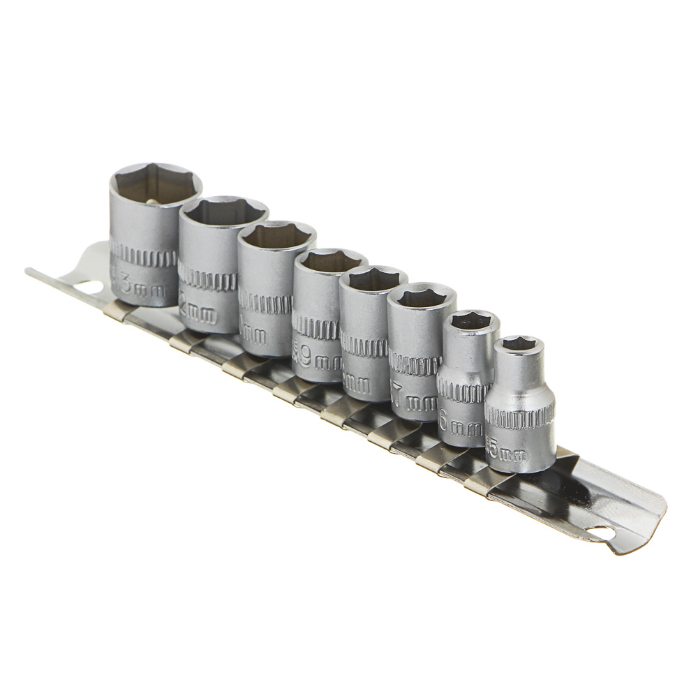 РОКОТ Набор торцевых головок "6 гранные" (8шт) 1/4" 5-6-7-8-9-10-12-13 мм, арт.№ 736-180