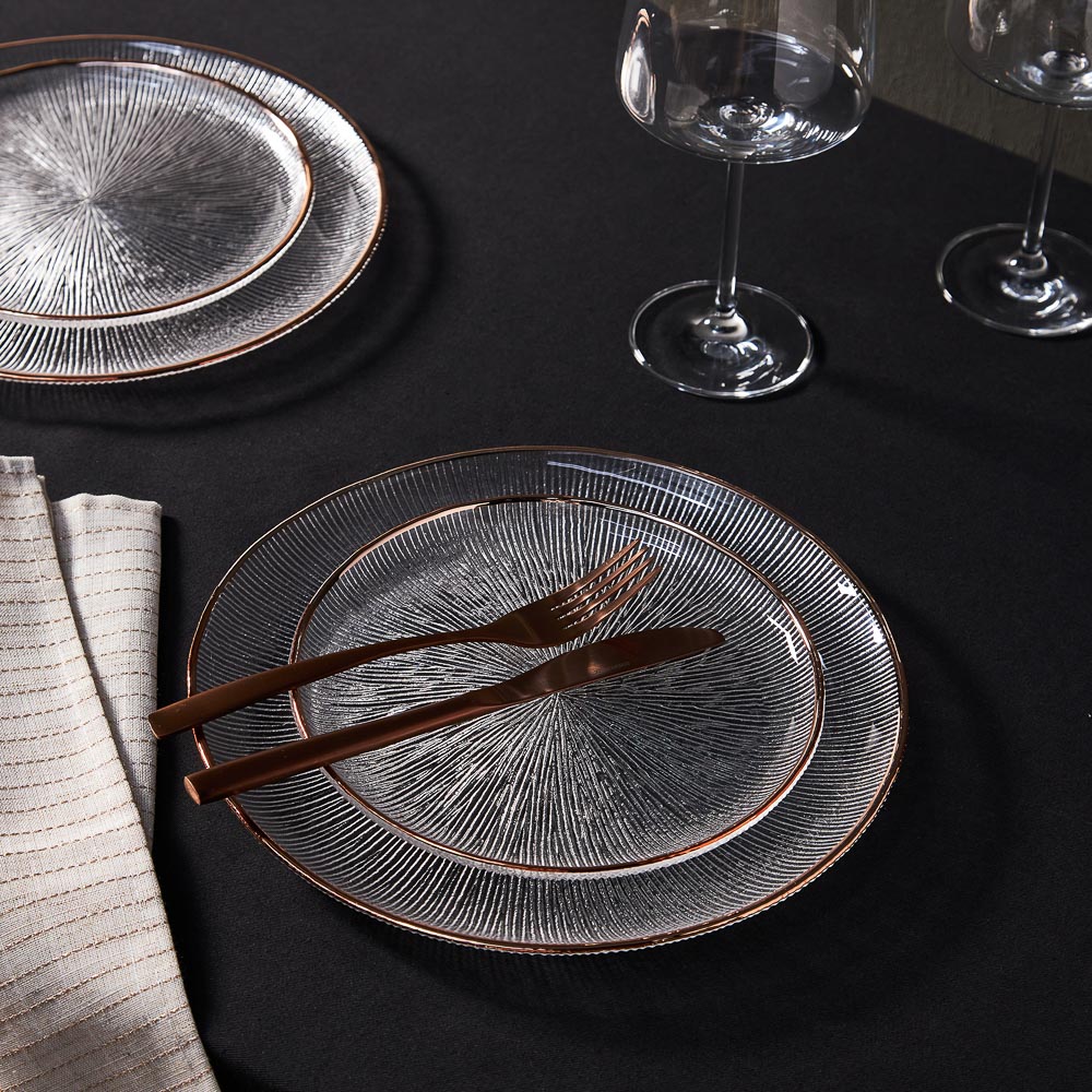 BY COLLECTION White Line Тарелка подстановочная, 26,х1,5см, стекло, арт.№ 820-855