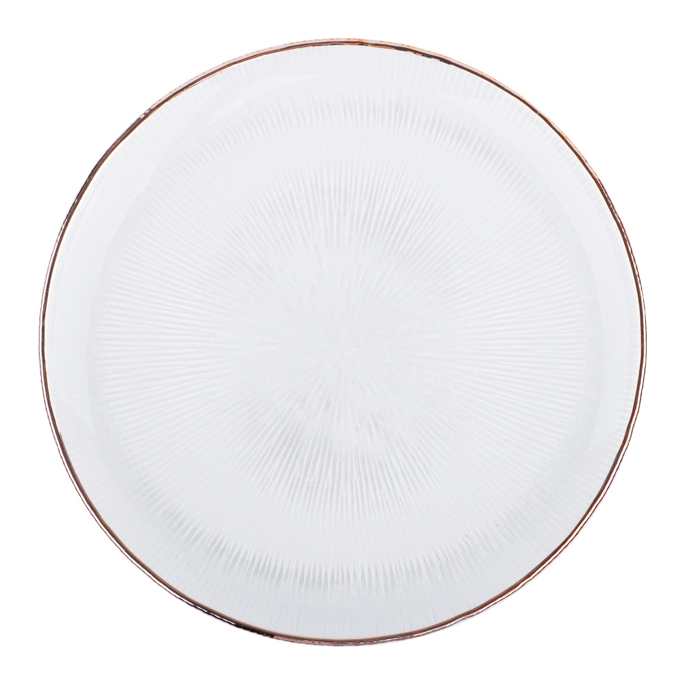 BY COLLECTION White Line Тарелка подстановочная, 26,х1,5см, стекло, арт.№ 820-855