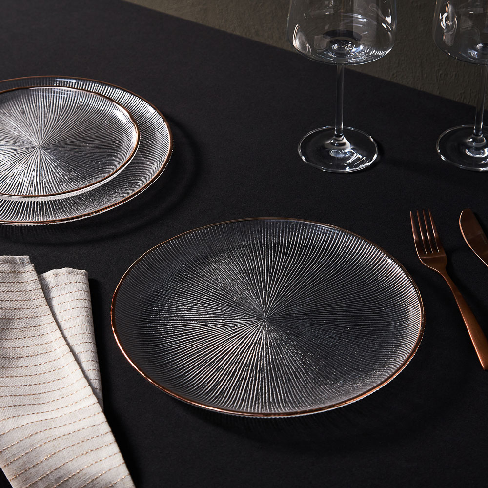 BY COLLECTION White Line Тарелка подстановочная, 26,х1,5см, стекло, арт.№ 820-855