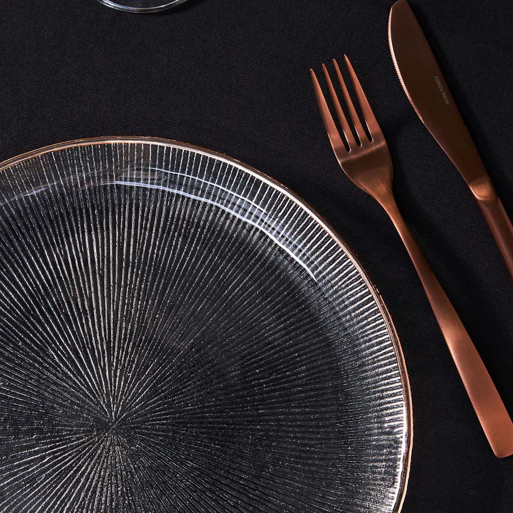 BY COLLECTION White Line Тарелка подстановочная, 26,х1,5см, стекло, арт.№ 820-855