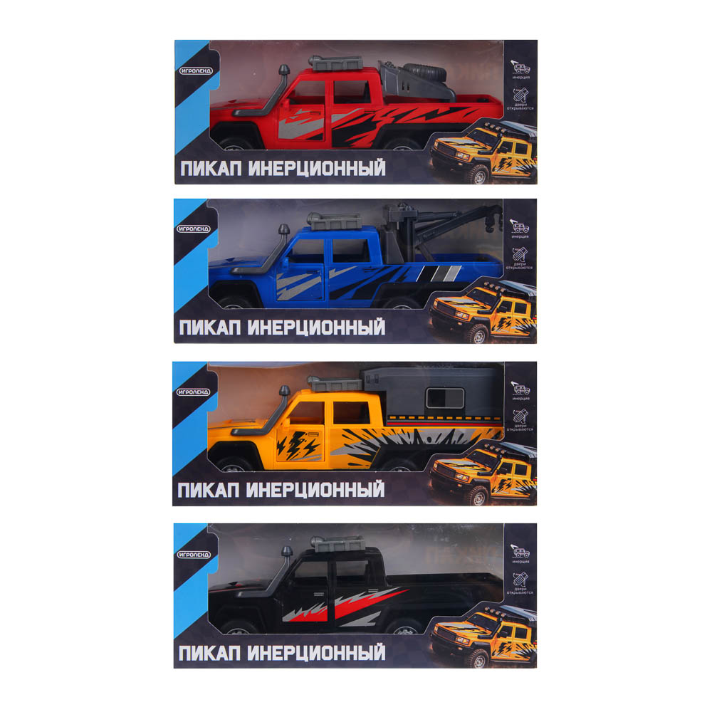Машинка инерционная "Пикап", инерция, ABS, PP, тм ИГРОЛЕНД, арт.№ 292-511