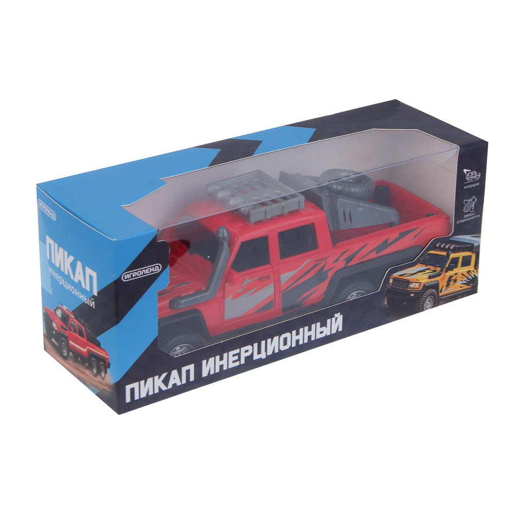 Машинка инерционная "Пикап", инерция, ABS, PP, тм ИГРОЛЕНД, арт.№ 292-511