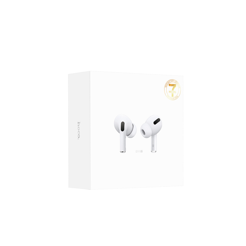 Наушники беспроводные TWS hoco. модель EW66, внутриканальные, 300/40мАч, BT5.3, цвет: белый, арт.№ 410-113