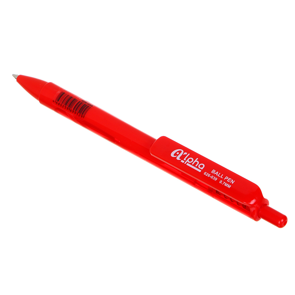 Авторучка шариковая синяя "Альфа", цв.корпус с тонир.вставками, 0,7мм, 4 цв.корпуса, пластик, арт.№ 626-039