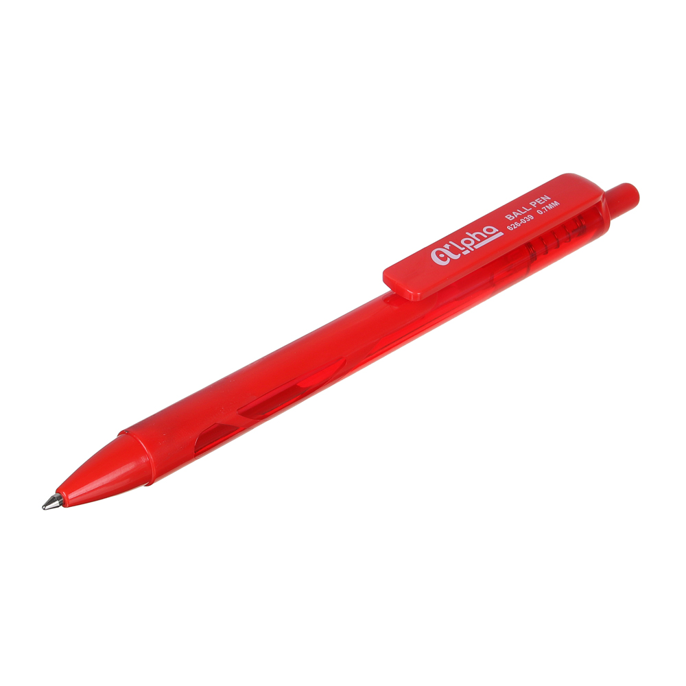 Авторучка шариковая синяя "Альфа", цв.корпус с тонир.вставками, 0,7мм, 4 цв.корпуса, пластик, арт.№ 626-039