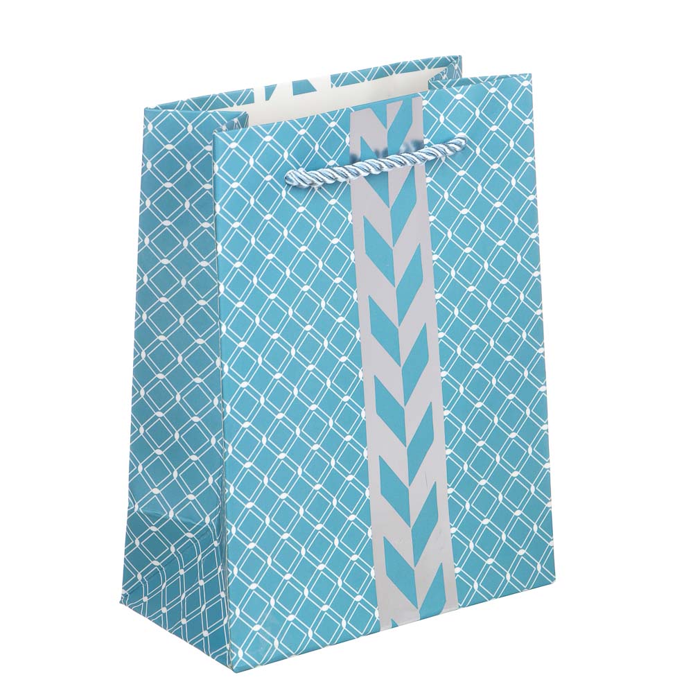 Пакет подарочный тм LADECOR, вскч бум., с фольг.слоем, S 12x16x6,5 см, 4 цвета, арт.№ 507-254