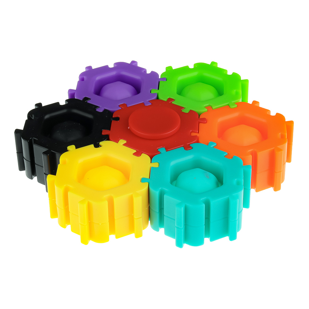 BY Education Конструктор пластиковый "Кручу - верчу mini", 7 деталей, ABS, PVC, 13х17х2см, арт.№ 859-077