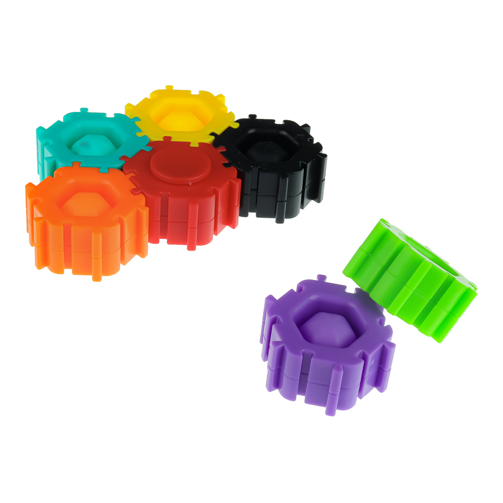 BY Education Конструктор пластиковый "Кручу - верчу mini", 7 деталей, ABS, PVC, 13х17х2см, арт.№ 859-077