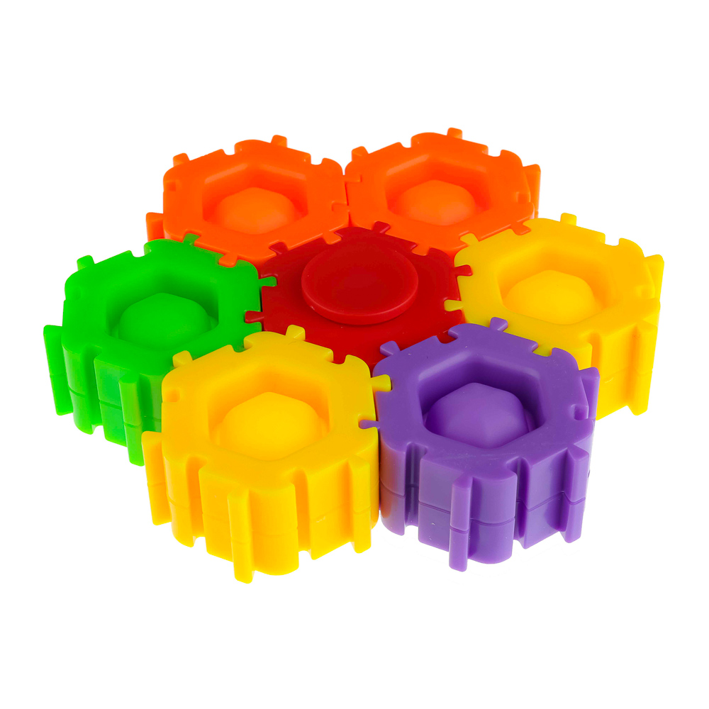 BY Education Конструктор пластиковый "Кручу - верчу maxi", 24 детали, ABS, PVC, 12х19,8х5см, арт.№ 859-078