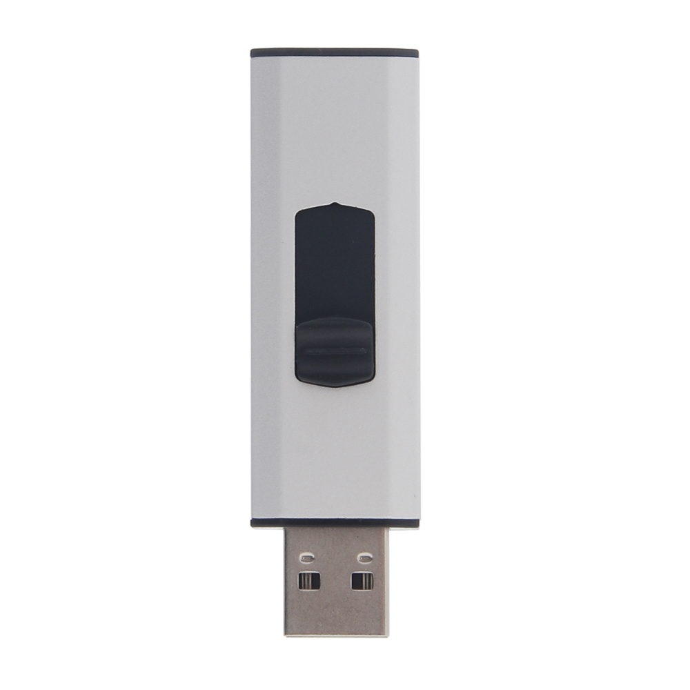 Флеш-карта USB2.0 BY 32Гб выдвижная Silverslide, блистер, алюминий, пластик, серебристый, арт.№ 405-112