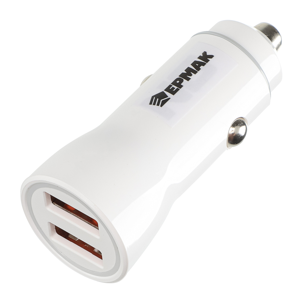 ЕРМАК Устройство зарядное автомобильное, USB QC 3.0+PD, 5В/3.1А, прозрачный пластик, арт.№ 738-023