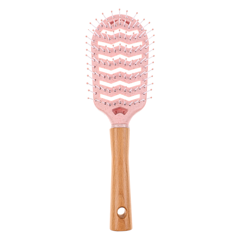 ЮНИLOOK Расческа массажная Эко, дерево, нейлон, 23х6,5 см, 2 цвета, арт.№ 319-172