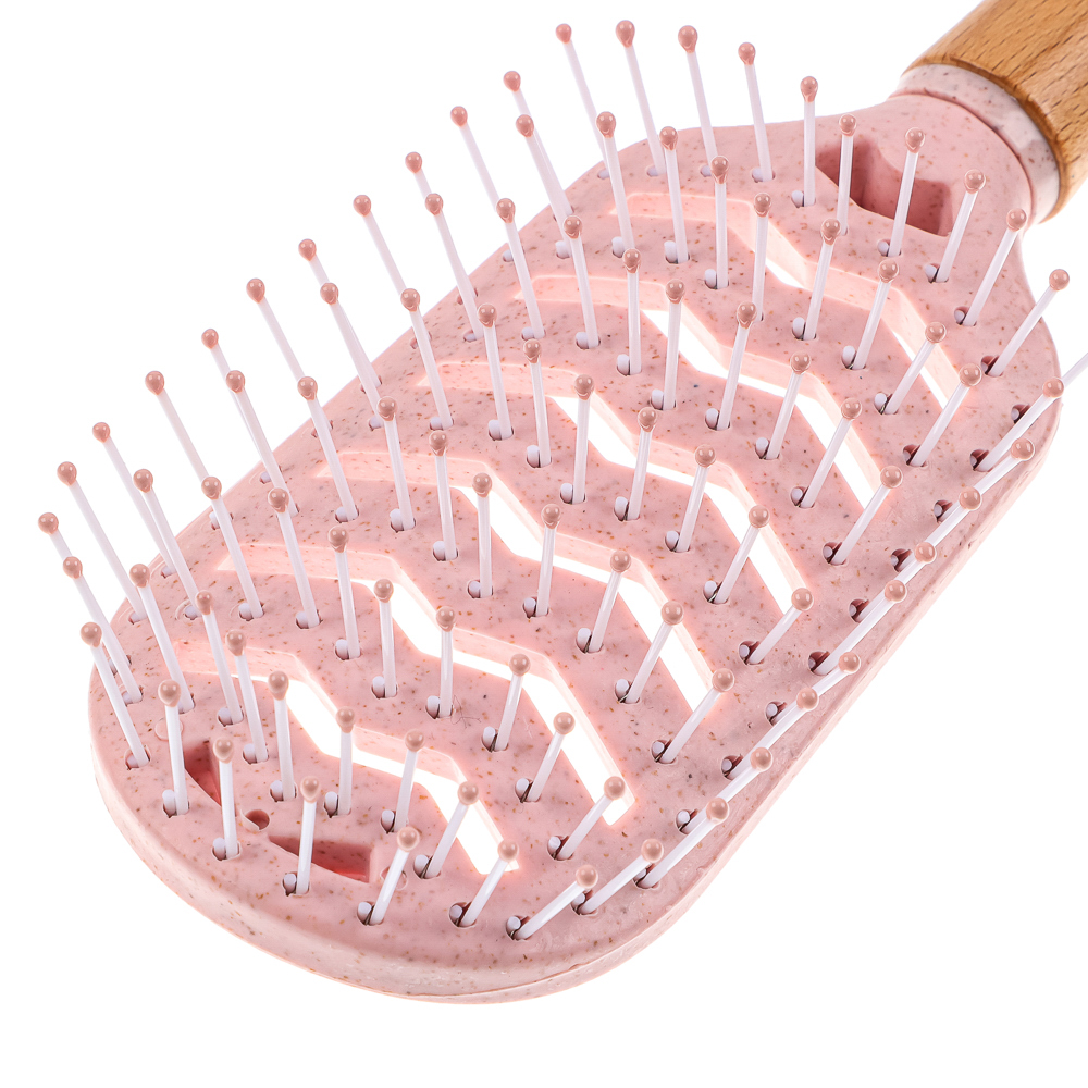 ЮНИLOOK Расческа массажная Эко, дерево, нейлон, 23х6,5 см, 2 цвета, арт.№ 319-172