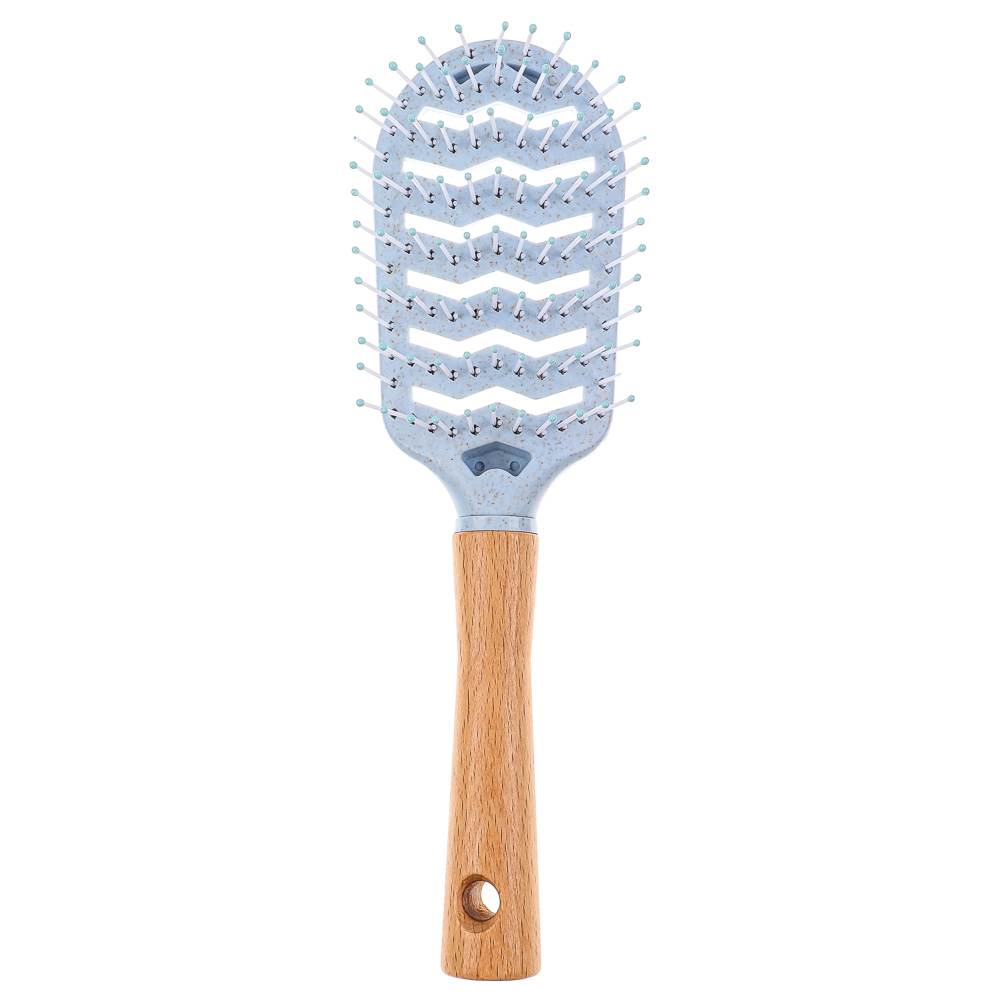 ЮНИLOOK Расческа массажная Эко, дерево, нейлон, 23х6,5 см, 2 цвета, арт.№ 319-172