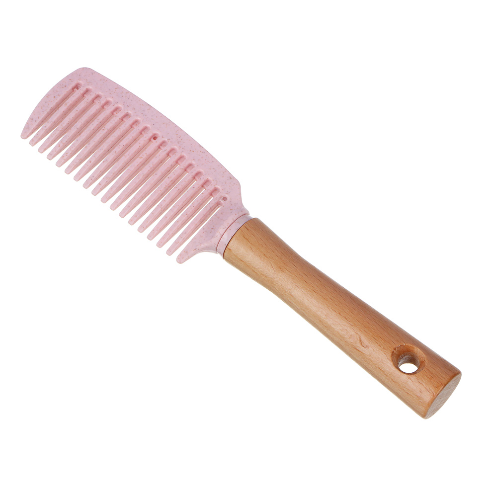 ЮНИLOOK Расческа массажная Эко, дерево, нейлон, 21х4,5 см, 2 цвета, арт.№ 319-171