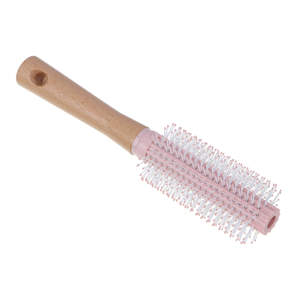 ЮНИLOOK Расческа массажная Эко, дерево, нейлон, 21,5х4,5 см, 2 цвета, арт.№ 319-170