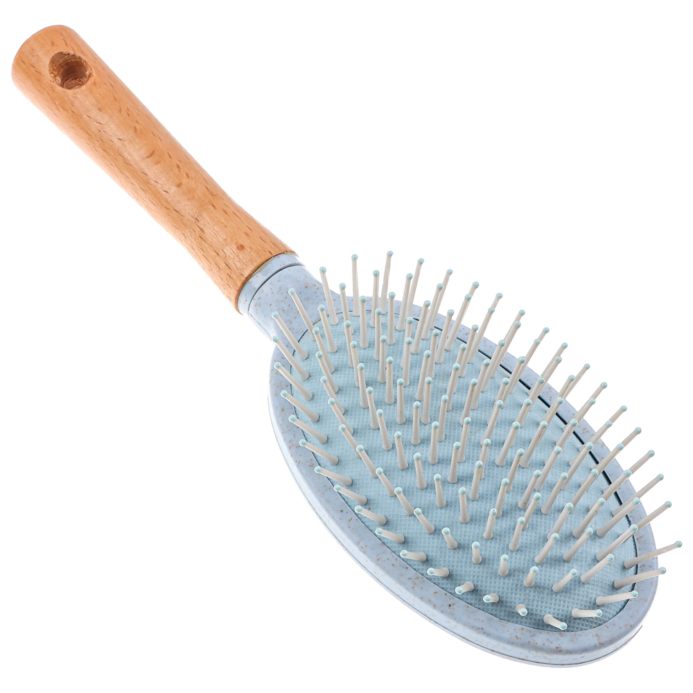 ЮНИLOOK Расческа массажная Эко, дерево, нейлон, 23,5х7 см, 2 цвета, арт.№ 319-169