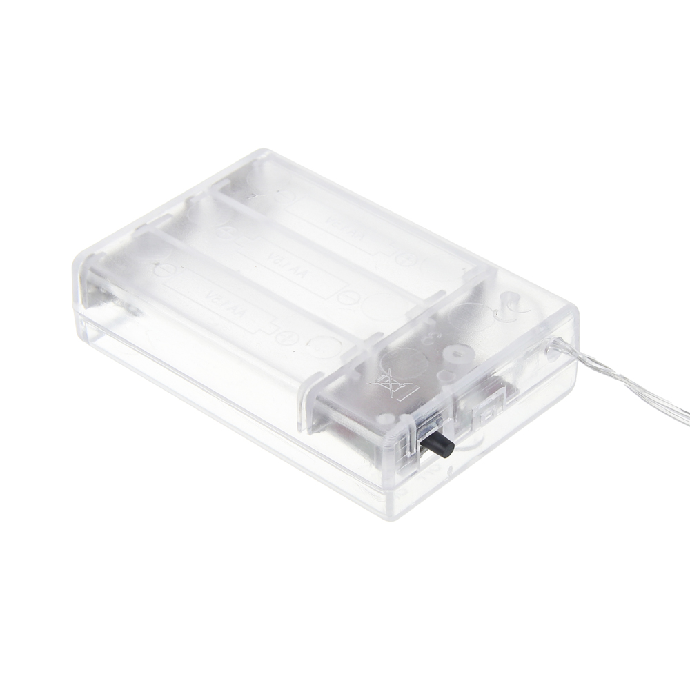 Гирлянда нить росы 10 м СНОУ БУМ, 100 LED ламп, свечение шампань, 8 режимов, проволока серебряный цвет, 3хАА, арт.№ 384-338