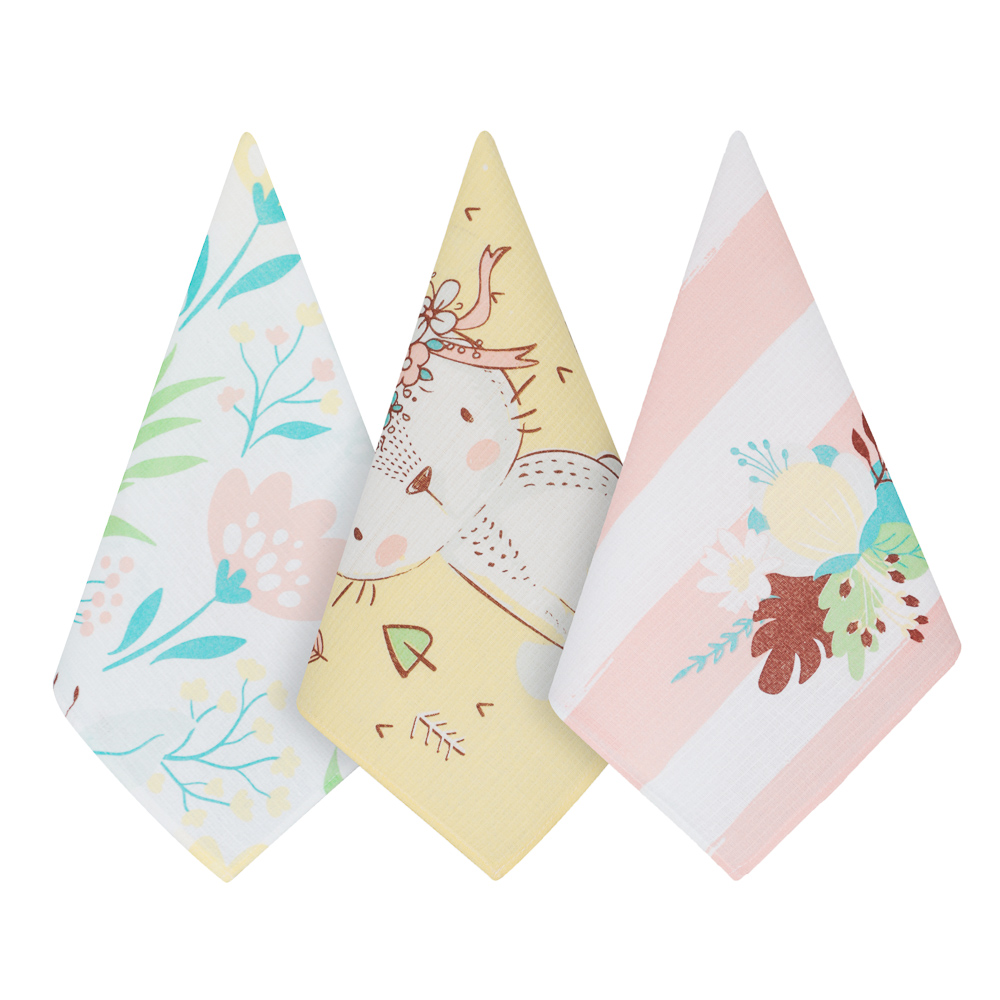 Полотенце кухонное вафельное, 35х61см, 100% хлопок, Spany, Summer, 3 дизайна, арт.№ 434-179