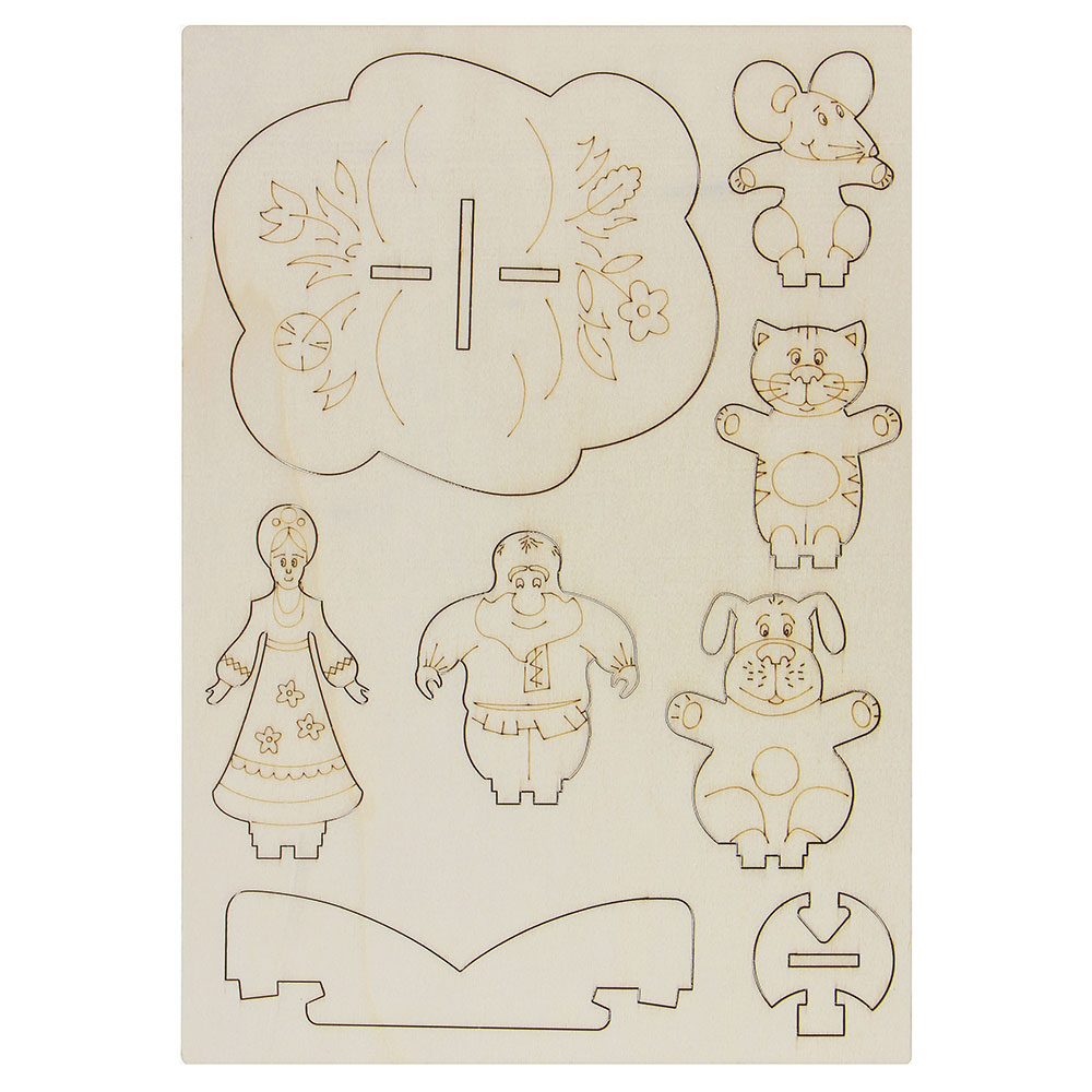 ИГРОЛЕНД Конструктор из дерева "Сказка про Репку ", дерево, 30х22см, арт.№ 891-327