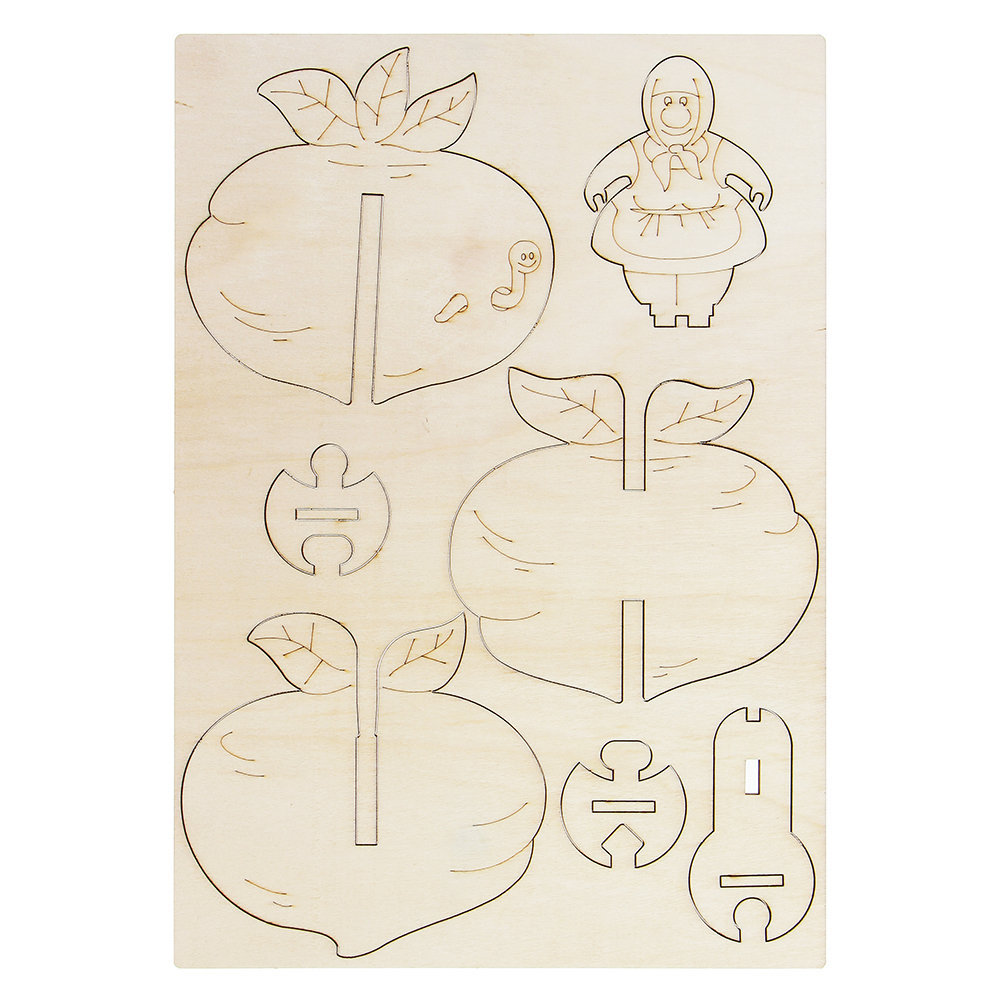 ИГРОЛЕНД Конструктор из дерева "Сказка про Репку ", дерево, 30х22см, арт.№ 891-327