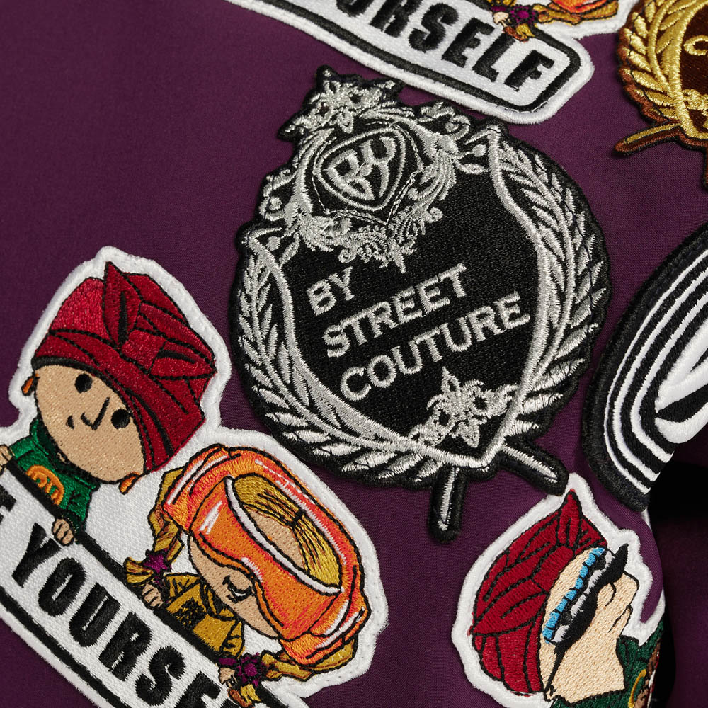 Бомбер на молнии "BY STREET COUTURE", унисекс, сливовый, разм.M, арт.№ 080-088