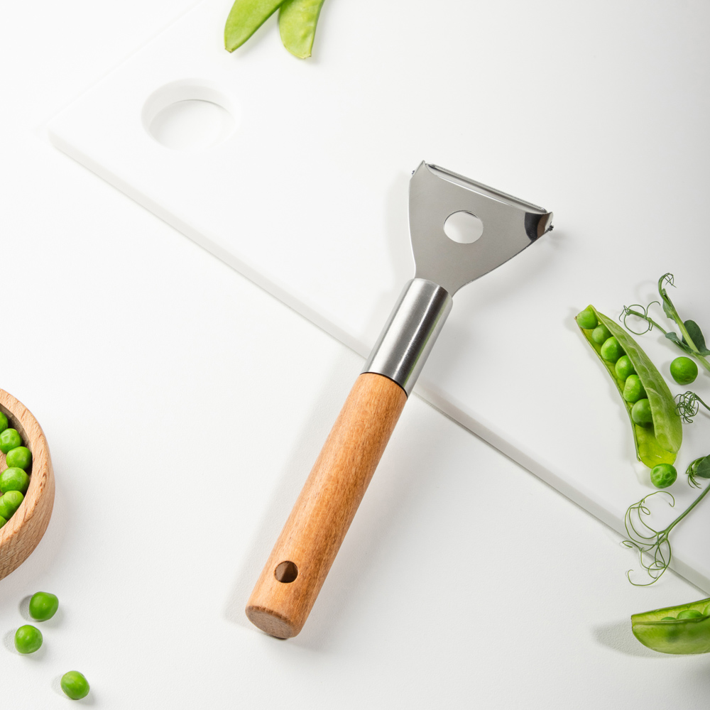 SATOSHI ЭКО Овощечистка ЭКО, 18.5х5.5см, нерж.сталь, бук, арт.№ 882-388