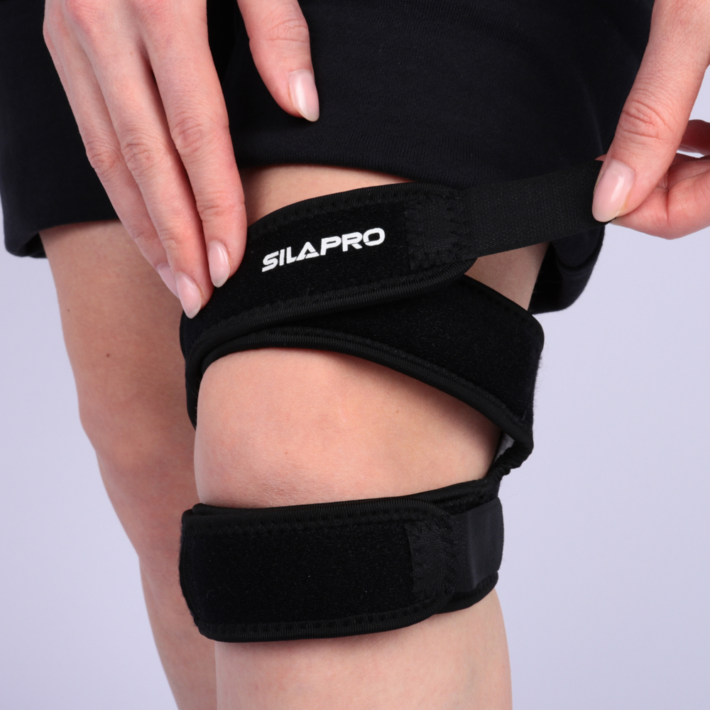 SILAPRO Суппорт-фиксатор X-образный на колено 45x27см, нейлон 22%, лайкра 22%, неопрен 56%, арт.№ 138-014