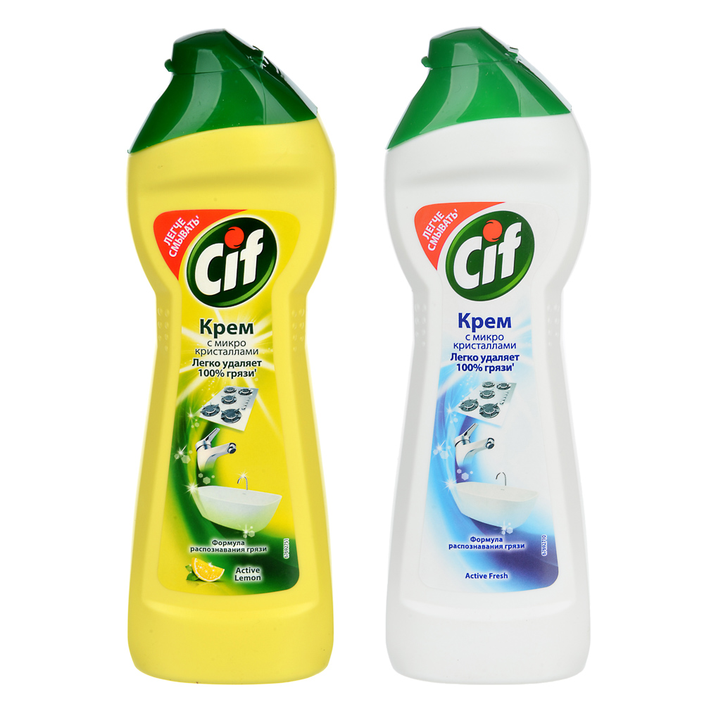 Крем чистящий CIF Актив, лимон/фреш, п/б, 230мл, арт.№ 979-055