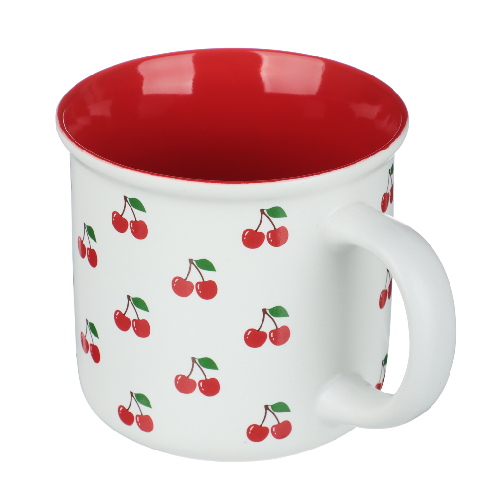 Кружка Вишенки тм MILLIMI, 380мл, фарфор, арт.№ 806-519