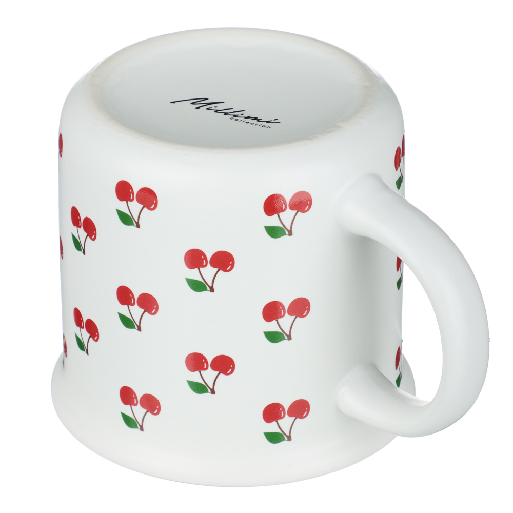 Кружка Вишенки тм MILLIMI, 380мл, фарфор, арт.№ 806-519