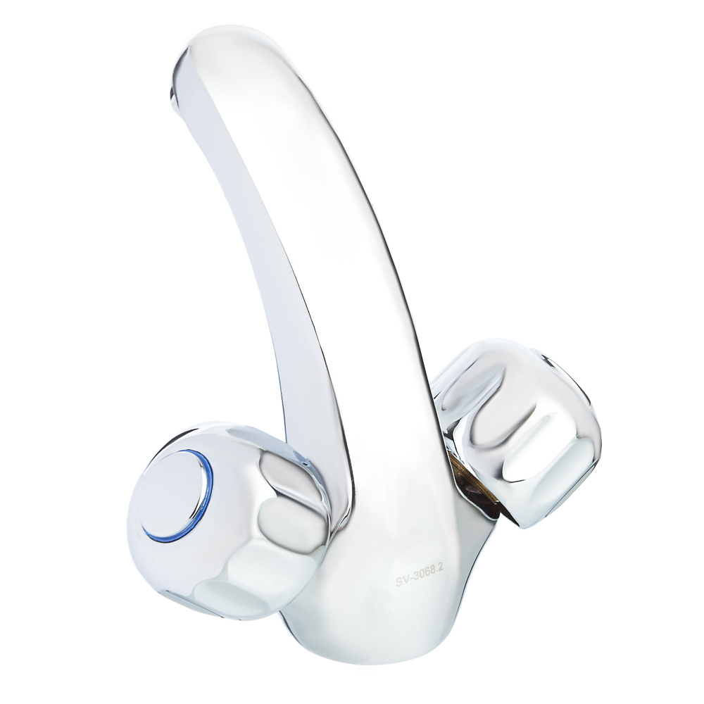 Смеситель Klabb LUX для раковины без подводки, керам. кран-буксы 1/2, цинк, арт.№ 566-386