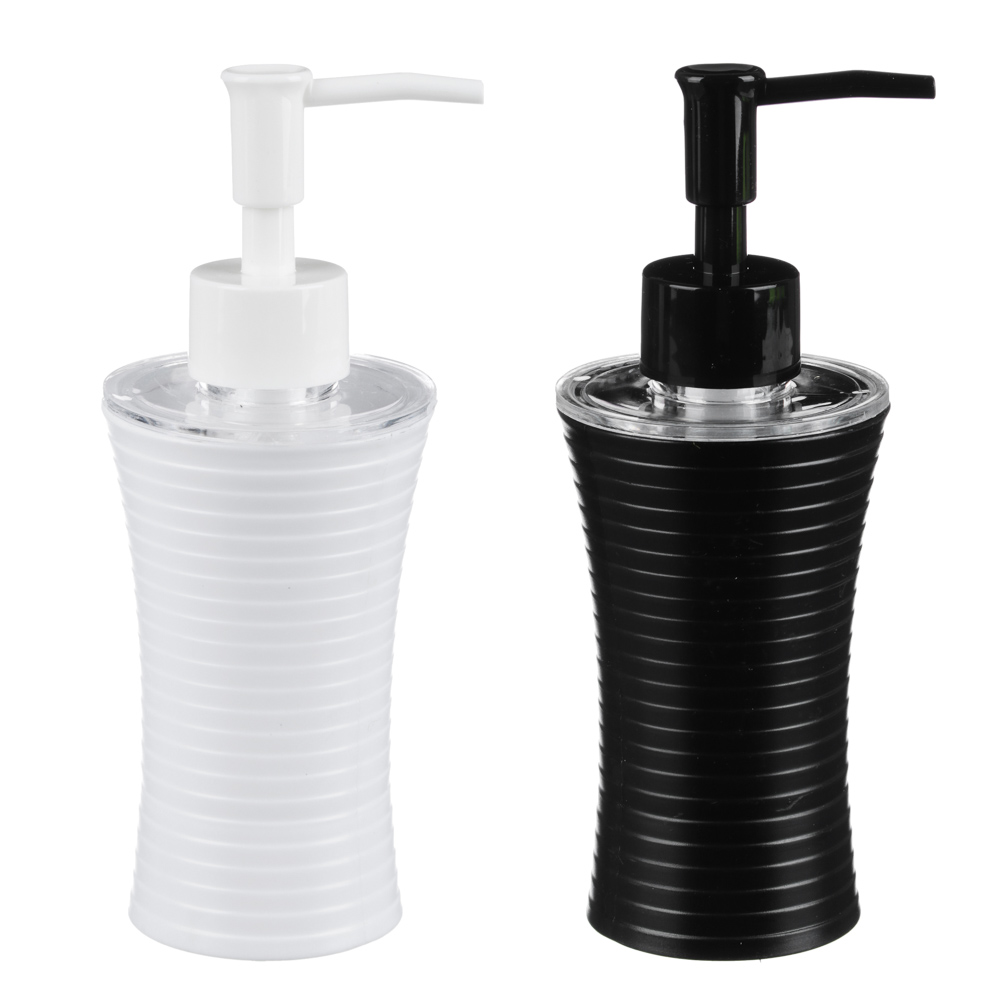 VETTA Дозатор для жидкого мыла полосатый, пластик, 180мл, 2 цвета, арт.№ 463-839