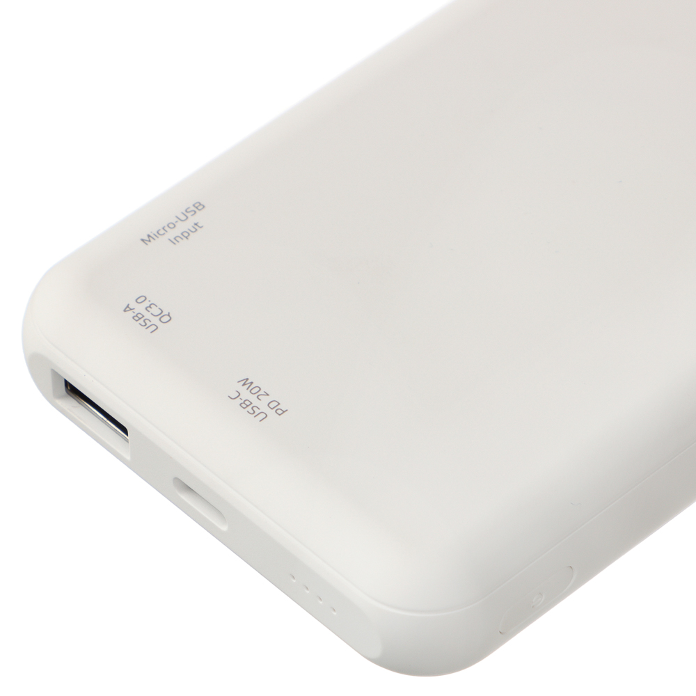 Аккумулятор мобильный BY 10000мАч, USB/Type-C, Быстрая зарядка QC3.0+PD, 3А, 20W, пластик, арт.№ 031-014