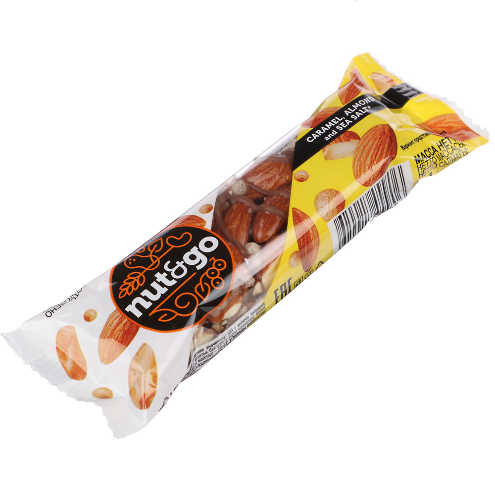 Батончик NUT and GO миндальный 34г, арт.№ 347-202