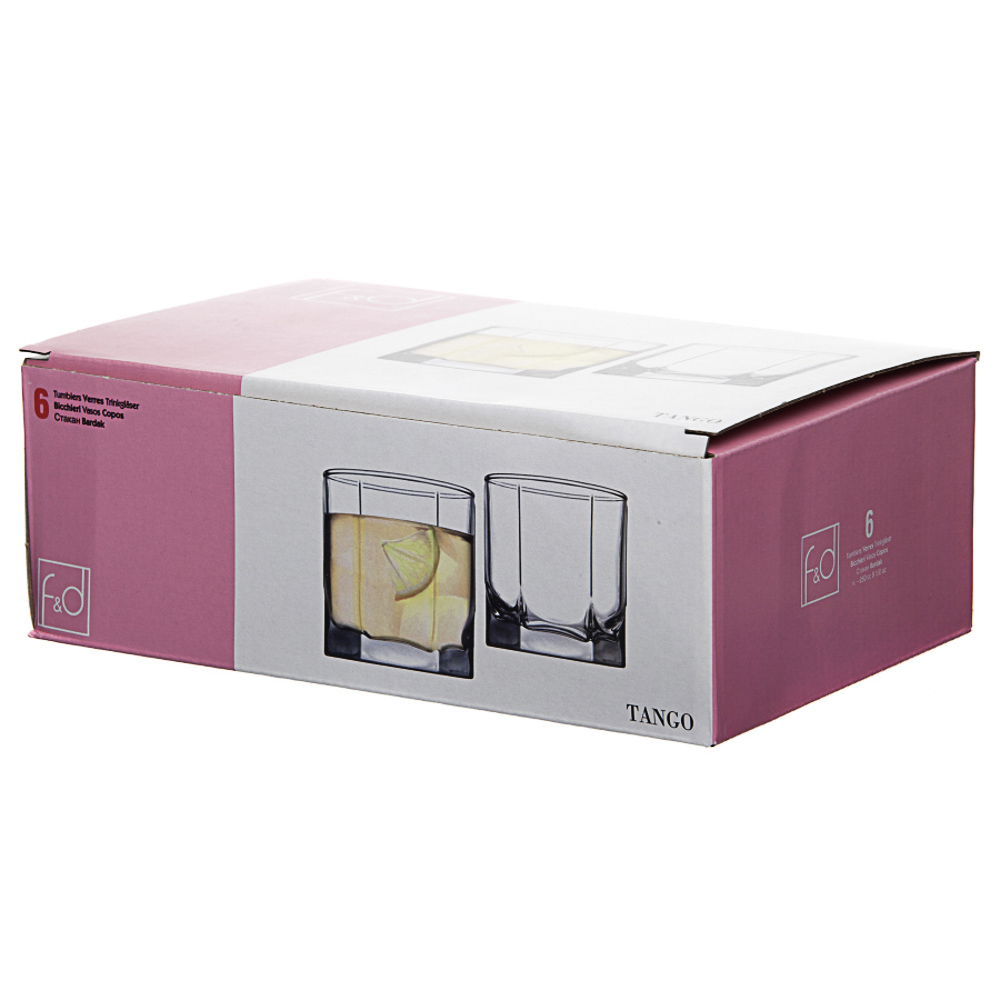 PASABAHCE Танго Набор стаканов 6шт 250мл, стекло, арт.№ 878-465