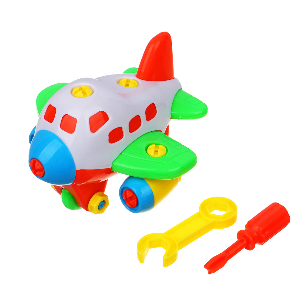 МЕШОК ПОДАРКОВ Игрушка-конструктор с инструментами, крупные детали, PP, 22х8х13,5/18см, 2 диз., арт.№ 891-318