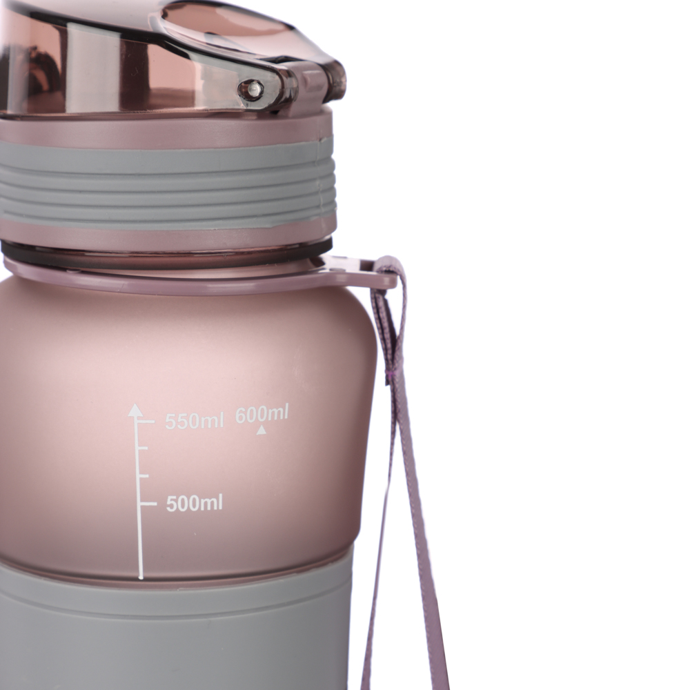 SILAPRO MAX Бутылка спортивная с замком, ELDERBERRY-ULTIMATE GREY, 600мл, РС, силикон, арт.№ 088-081